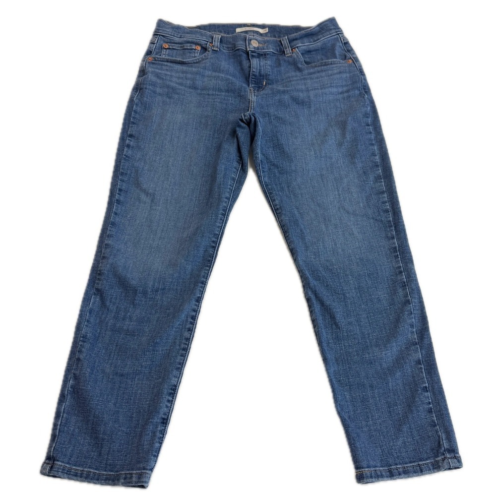 Levis Jeans Womens Size 29 Blue Boyfriend Denim Mid Rise Stretch Casual